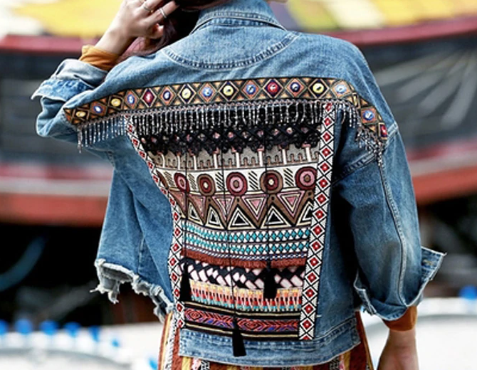 Denim Vintage Ethnic Bohemian Jacket Barefoot Bohemians